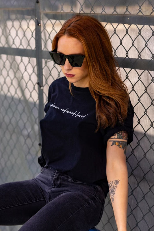 Chosen, Redeemed, Loved Black Tee