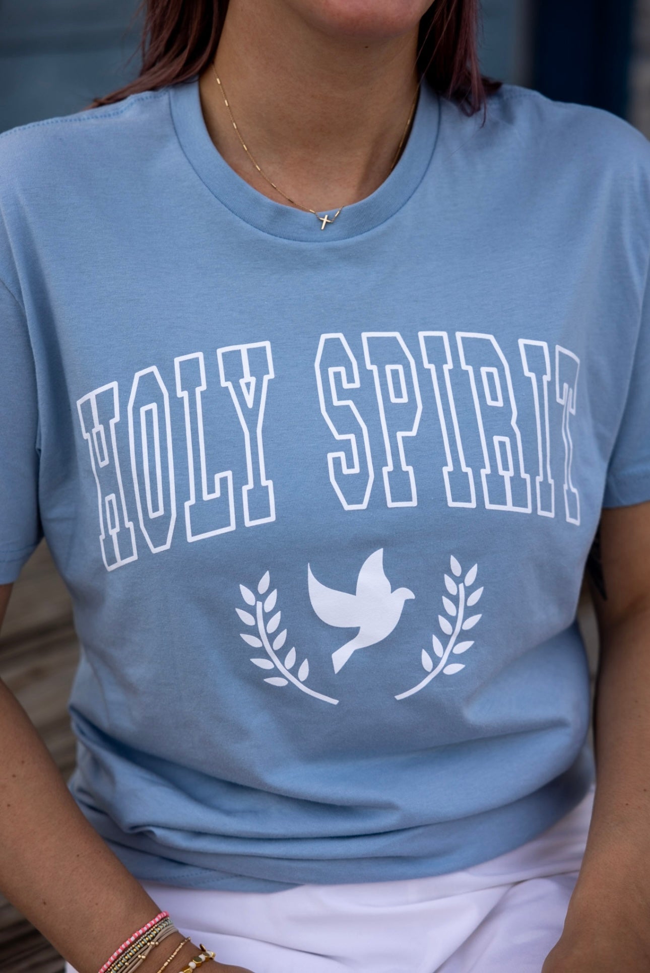 Holy Spirit Tee light blue