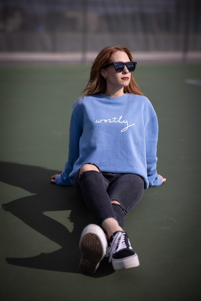 Worthy In Light Blue (comfort color)