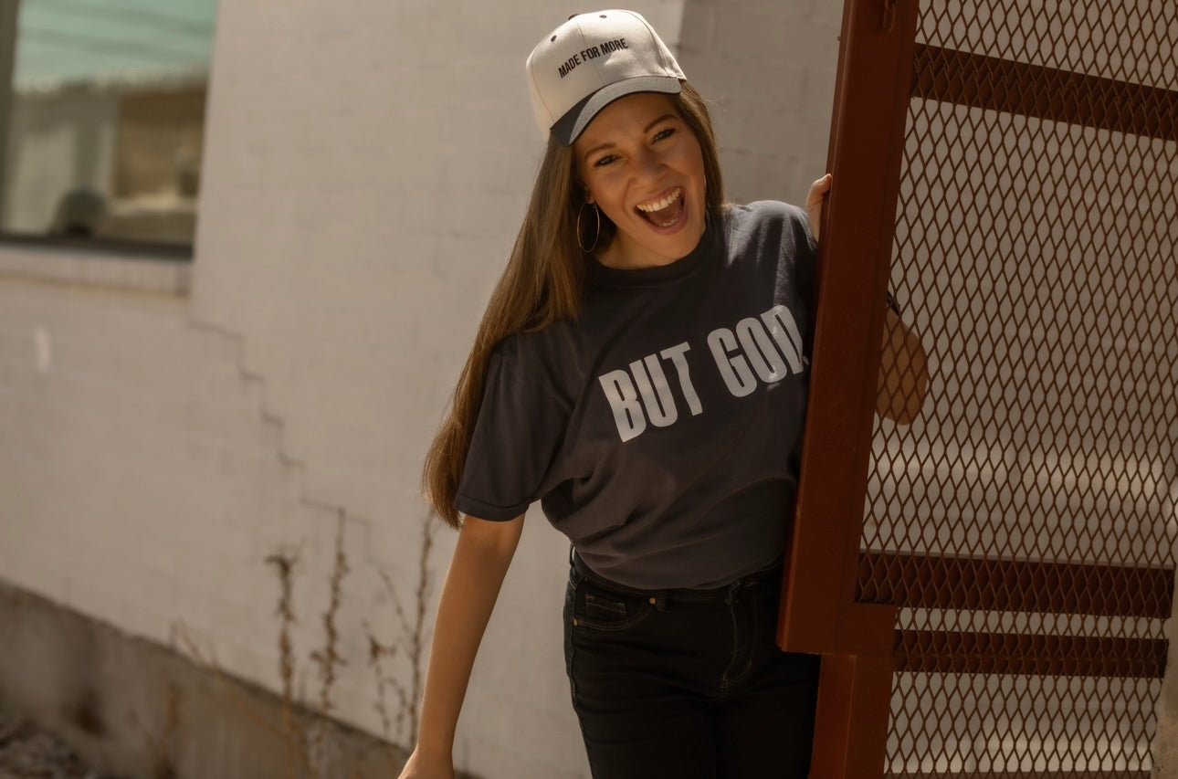 BUT GOD unisex Navy