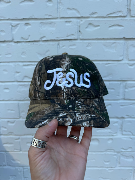 Jesus white embroidery