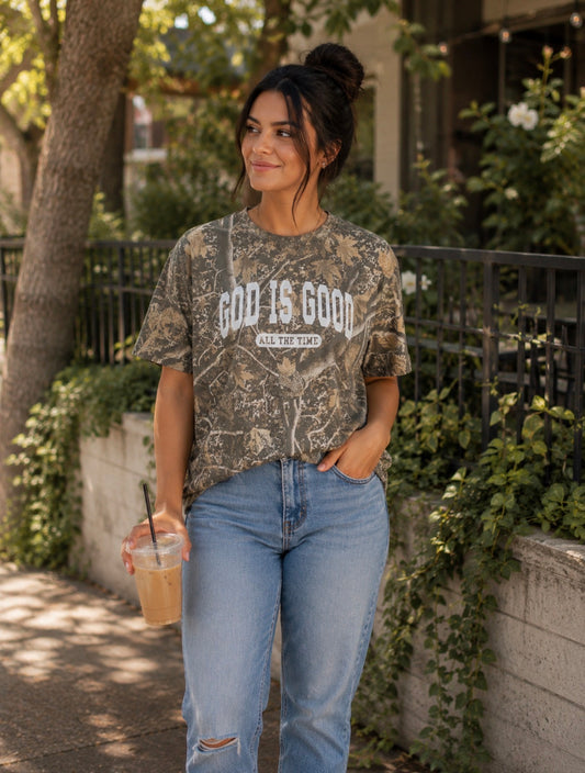 GOD is good (deadwood camo tee)