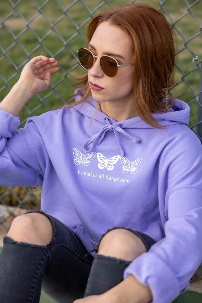 Butterfly Purple Hoodie