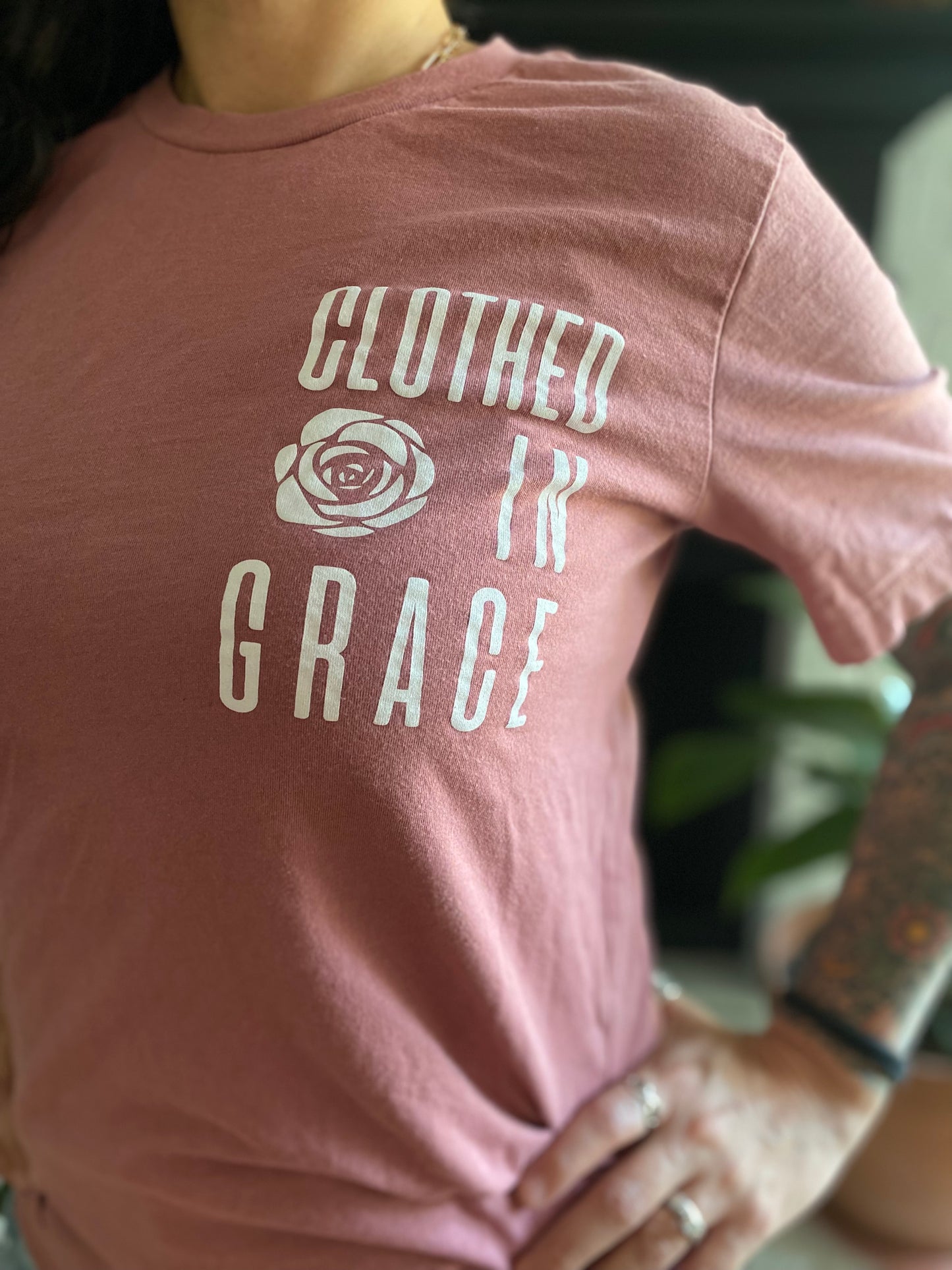 Clothes and Grace Mauve Tee